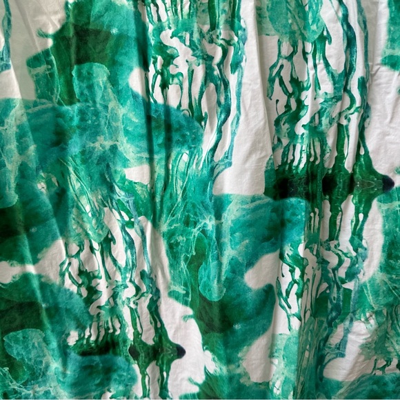 COS green tie dye short sleeve mini a-line dress womens 8 - Picture 4 of 6